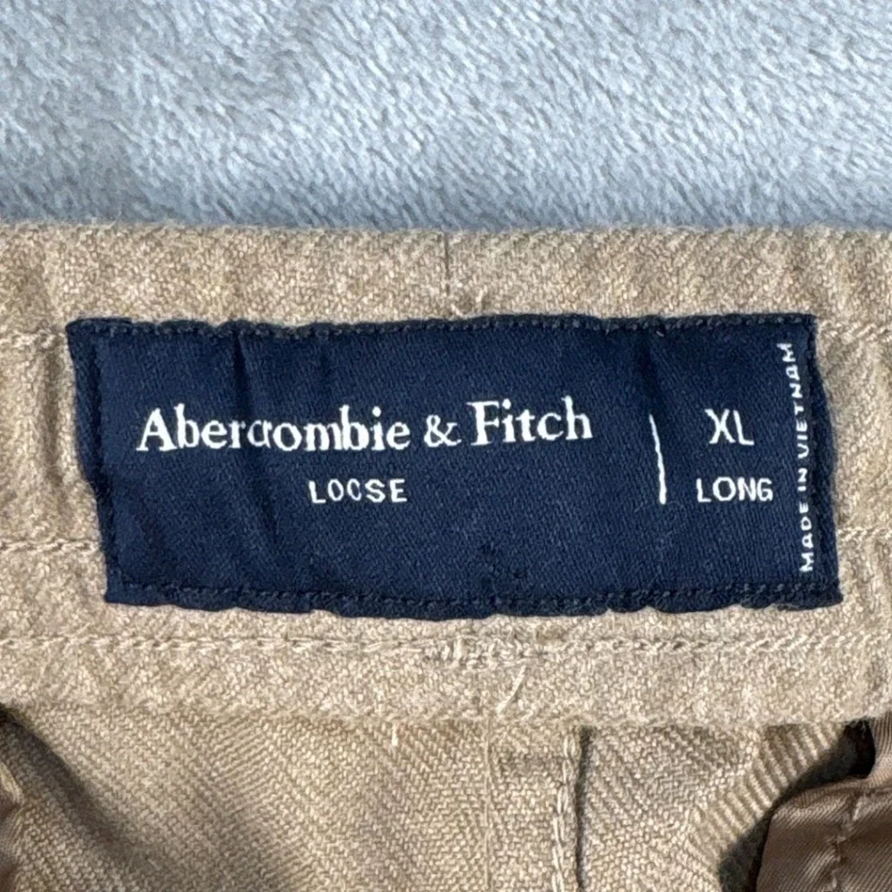 Abercrombie & Fitch Pants Mens XL Long Loose Tan Drawstring EUC